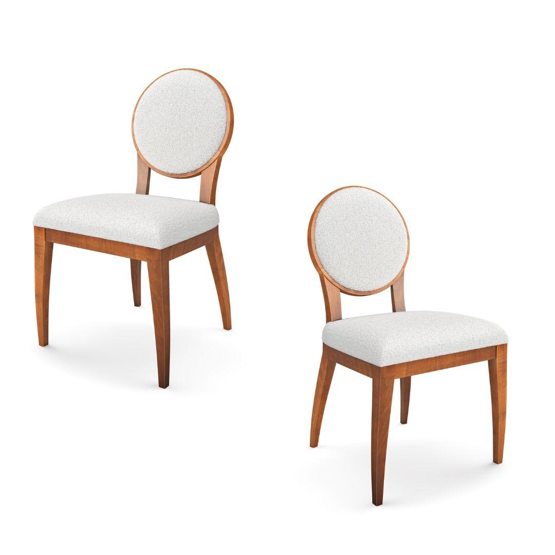 Dining Chair: Textured Upholstery Round Medallion