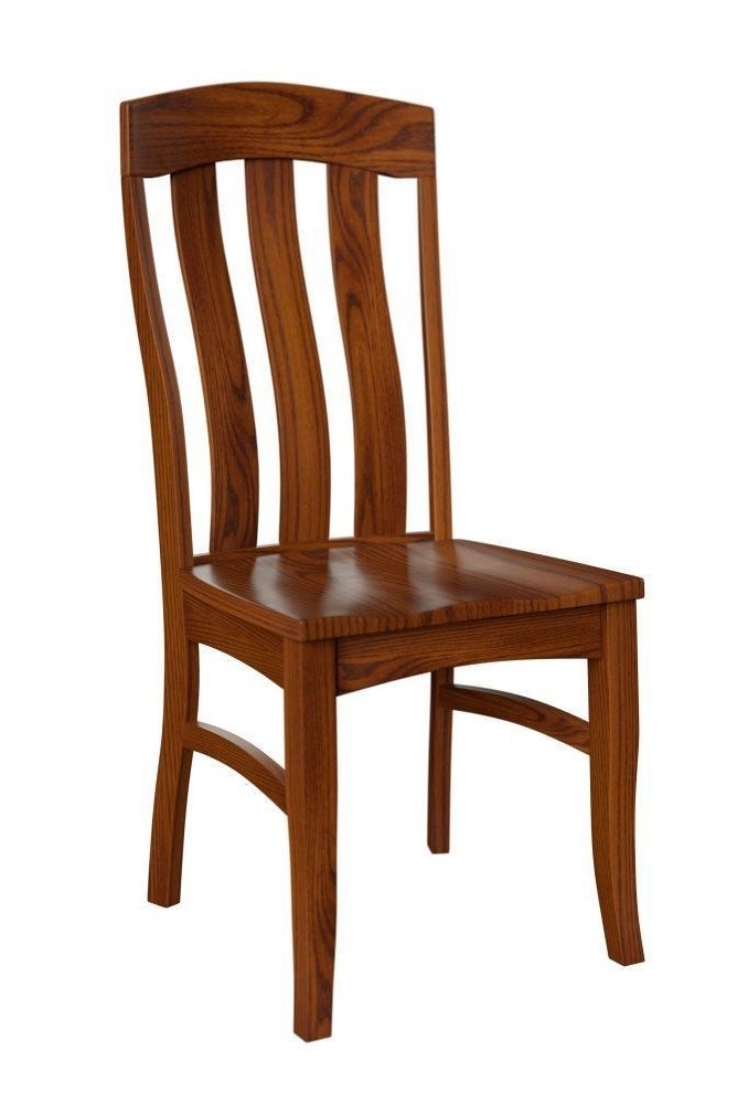 Dining Chair: Traditional Wood Prominent Grain Slat