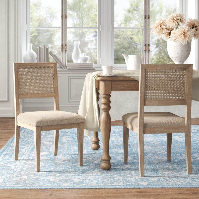 Dining Chair Weathered Wood Armless French Country Seating