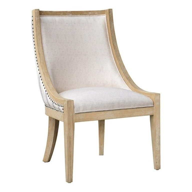 Dining Chair with Sweeping Curved Back and Nailhead Trim