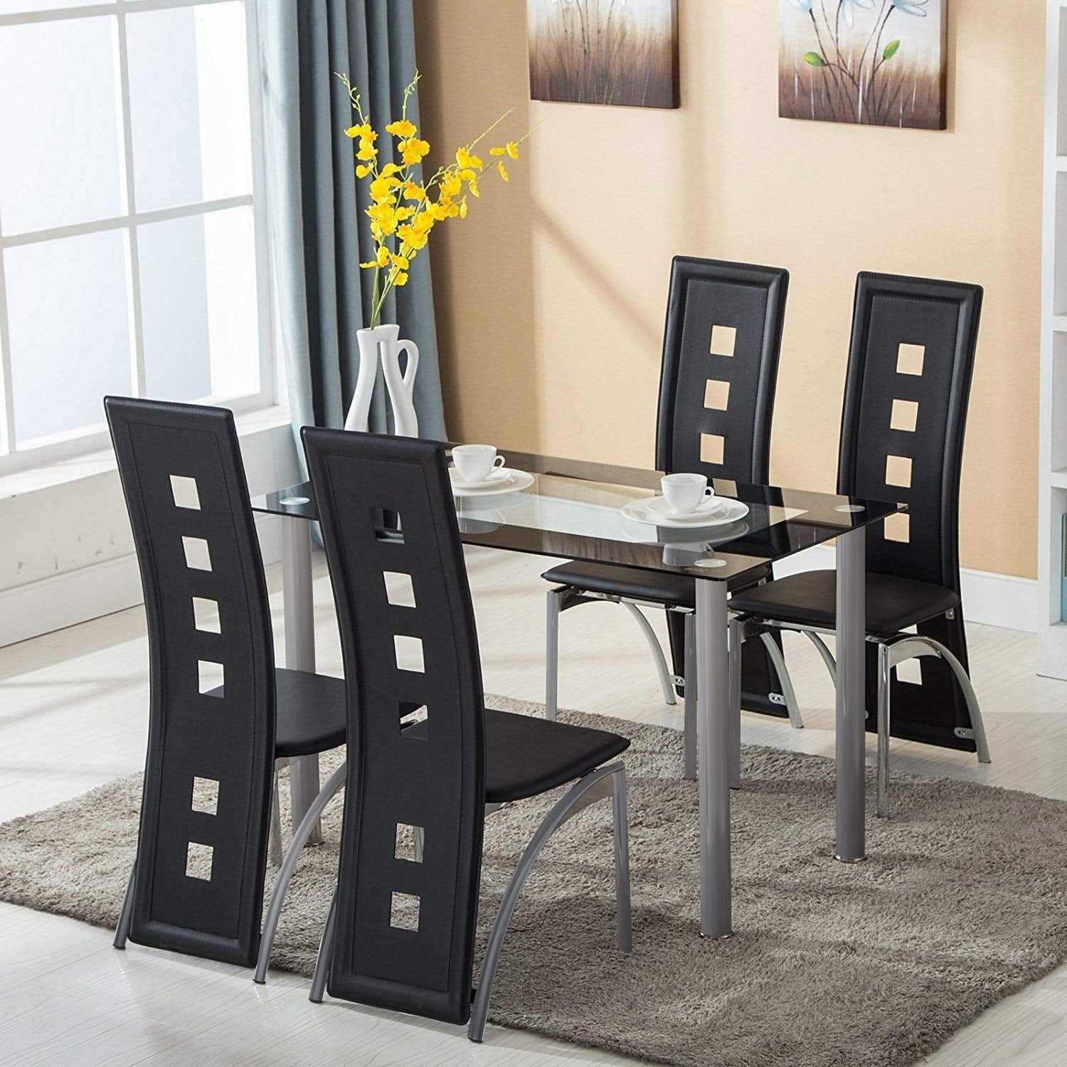 Dining Table Set Square Cutouts Square Cutout Chair Design