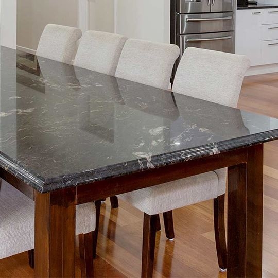 Dining Table Stepped Edge Stone Polished Stone Dining Table