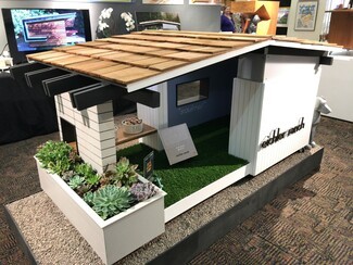 Dog House: Exposed Rafters and Succulent Planter Eichler Ranch Pet Home