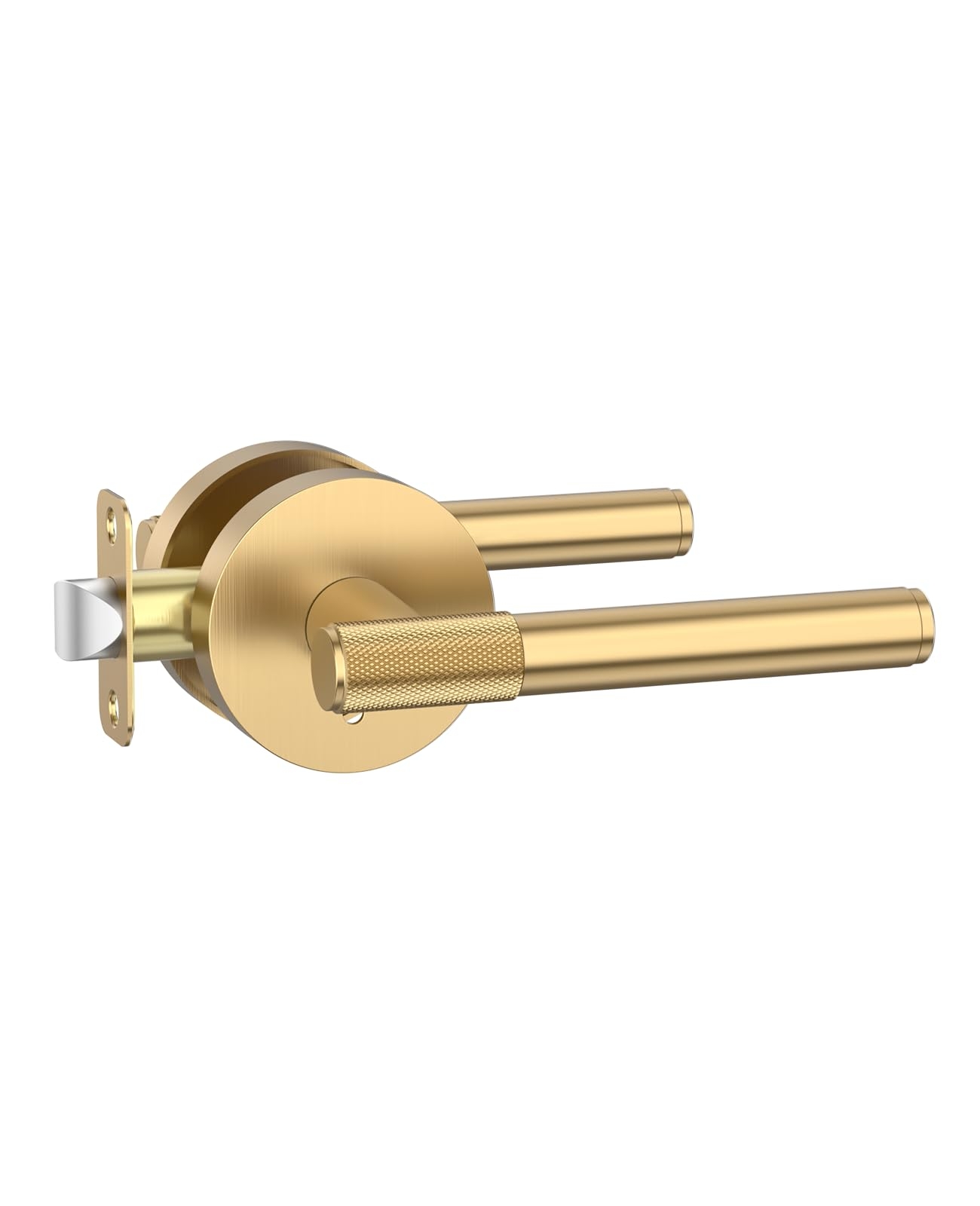 Door Lever Knurled Texture Slim Lever Champagne Bronze