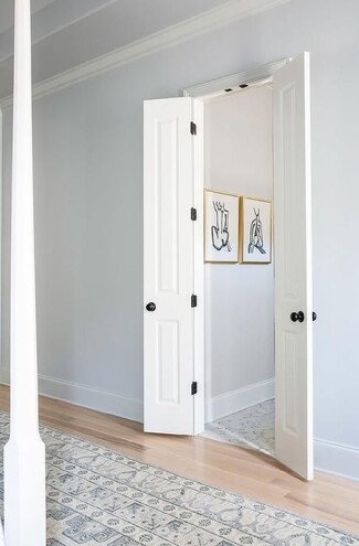 Double Interior Door Narrow Profile - Matte Black Door Hardware