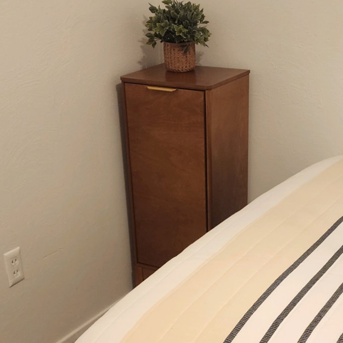 Dresser with Top Edge Pull Tall Narrow Dresser Unit