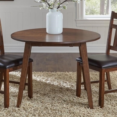 Drop Leaf Table with Splayed Legs and Ladder Back Chairs