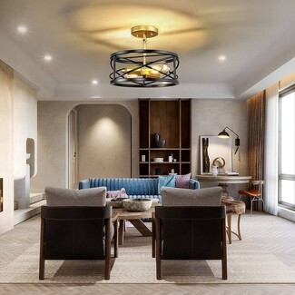 Drum Ceiling Light: sloped ceiling drum lighting in two tones