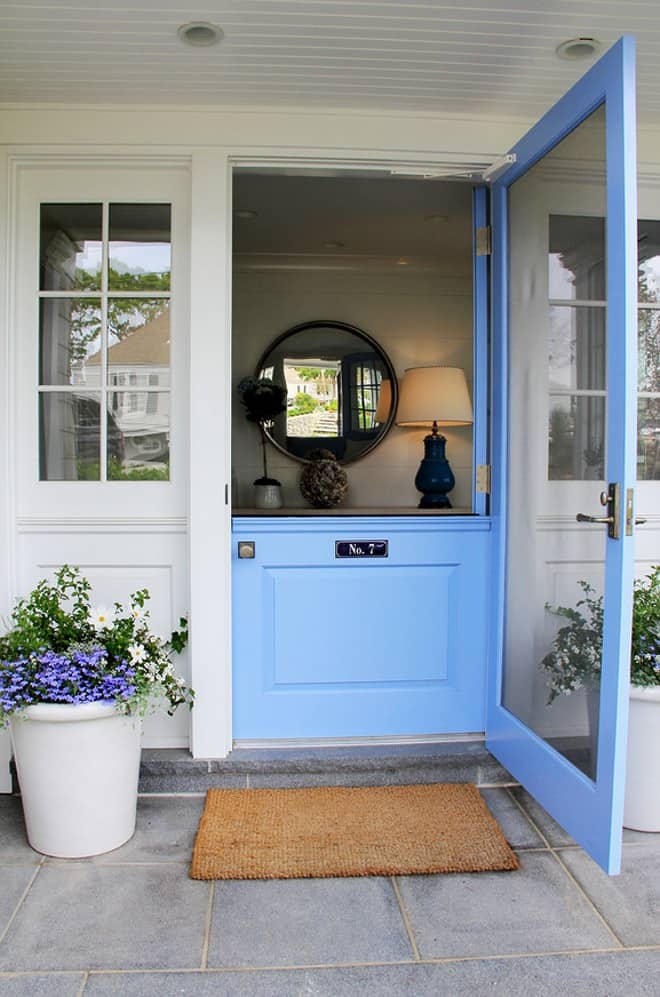 Dutch Door Cornflower Blue Paint Blue Dutch Door Entryway