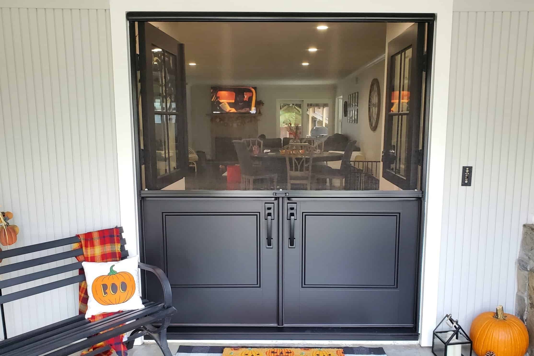 Dutch Door Divided Lites Matte Black Dutch Door