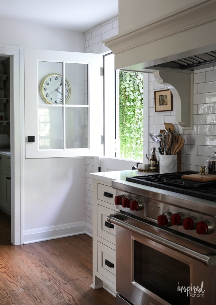 Dutch Door Four Lite Window Retractable Screen Door Kitchen
