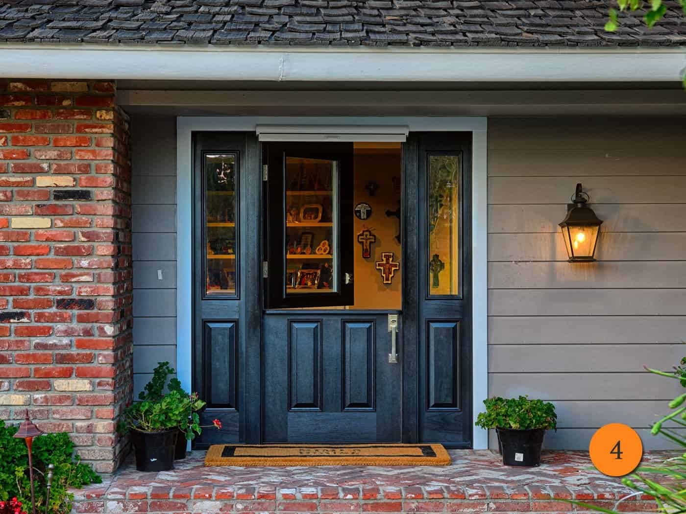 Dutch Door Matte Black Finish Matte Black Front Door
