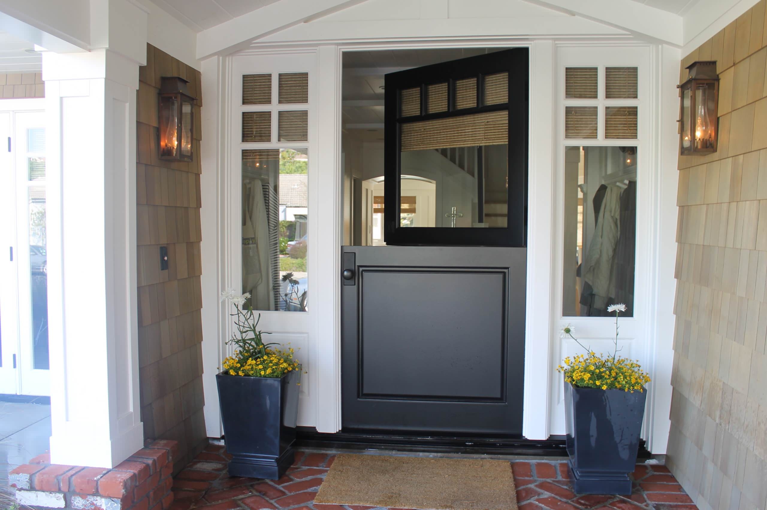 Dutch Door Multi Pane Windows Black Dutch Door Entry