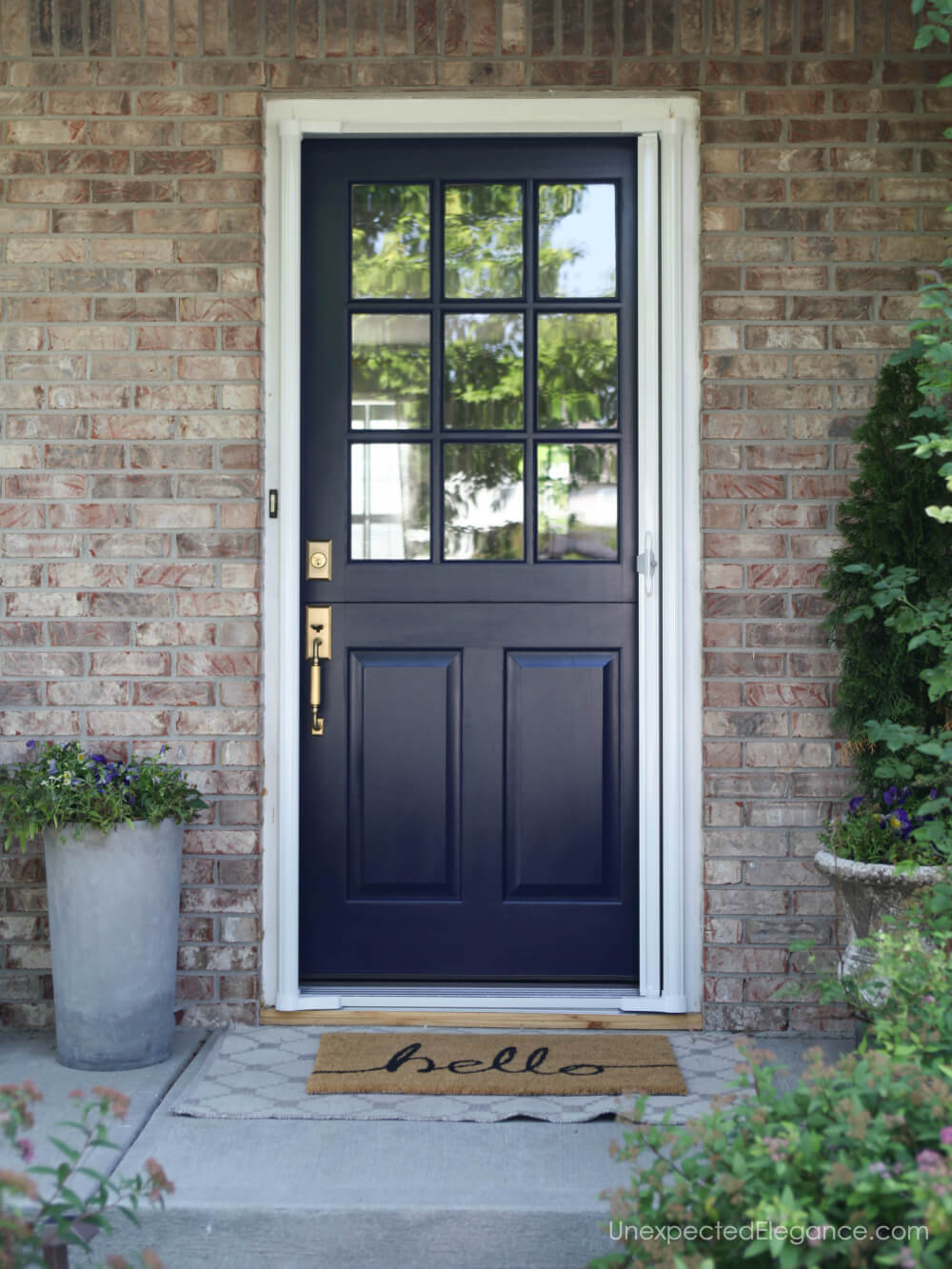 Dutch Door Nine Lite Window Navy Blue Dutch Door