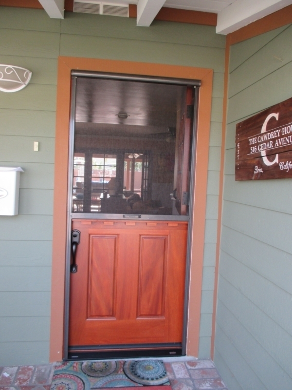 Dutch Door Terracotta Trim Craftsman Entryway Screen