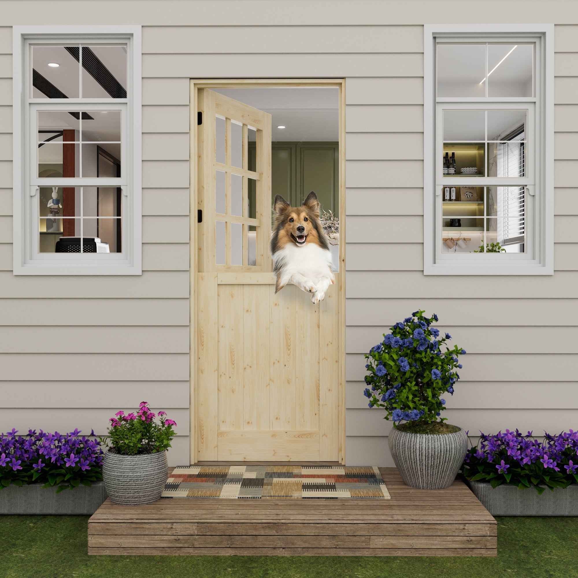 Dutch Door Unfinished Pine Unfinished Pine Dutch Door