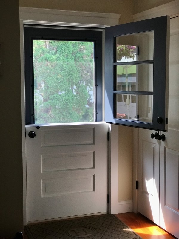 Dutch Door with Two Tone Paint Two-Tone Dutch Door