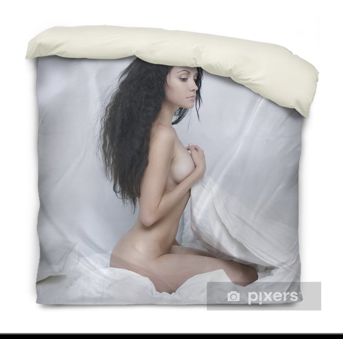 Duvet Cover with Artistic Nude Soft Focus Portrait Design