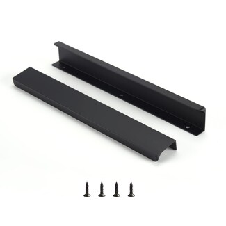 Edge Finger Pull Aluminum Matte Black Low Profile Handle