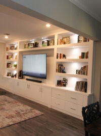 Entertainment Center Integrated Shelf Lighting Custom