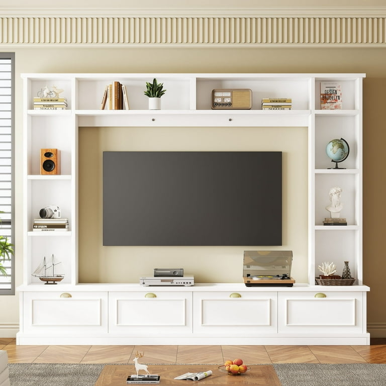 Entertainment Center Shaker Style Cabinets Cup Pulls