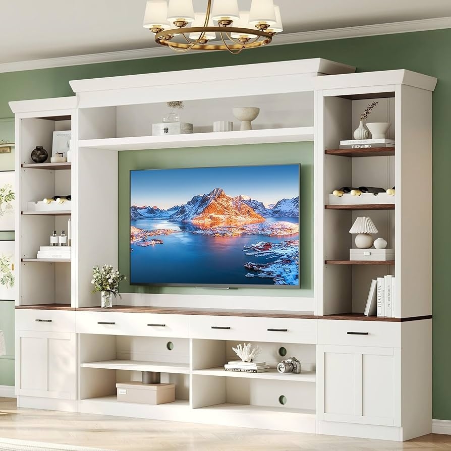 Entertainment Center With Wine Rack 70 Inch TV Wall unit