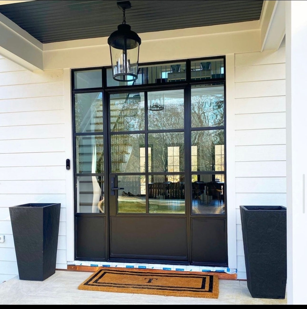Entry Door Solid Kickplate Transitional Farmhouse Front Door