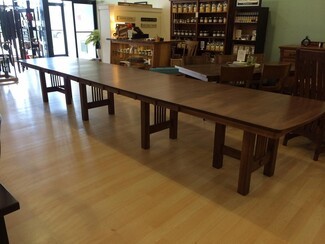 Extension Dining Table with Multi Leaf Slatted Trestle Base