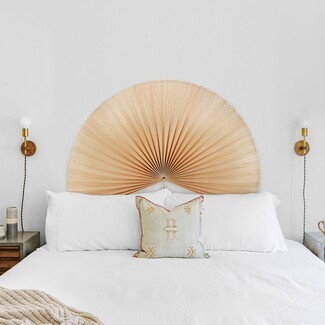 Fan Headboard Radiating Texture Large Natural Fiber Fan