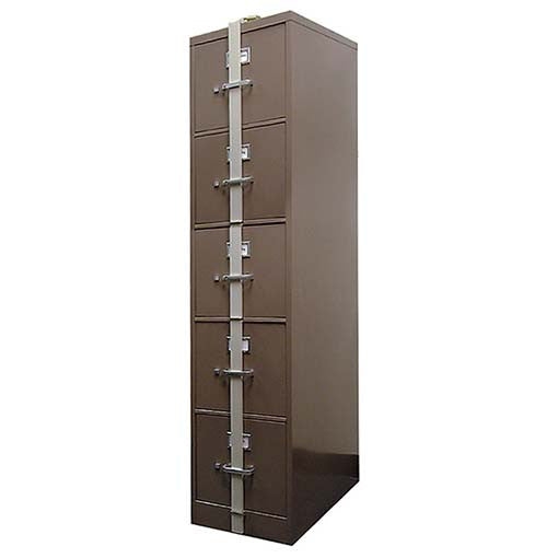 Filing Cabinet with Locking Bar and 5 Drawer Storage