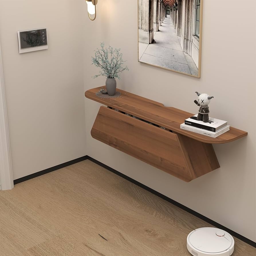Floating Console Table Space Saving Entryway Foyer