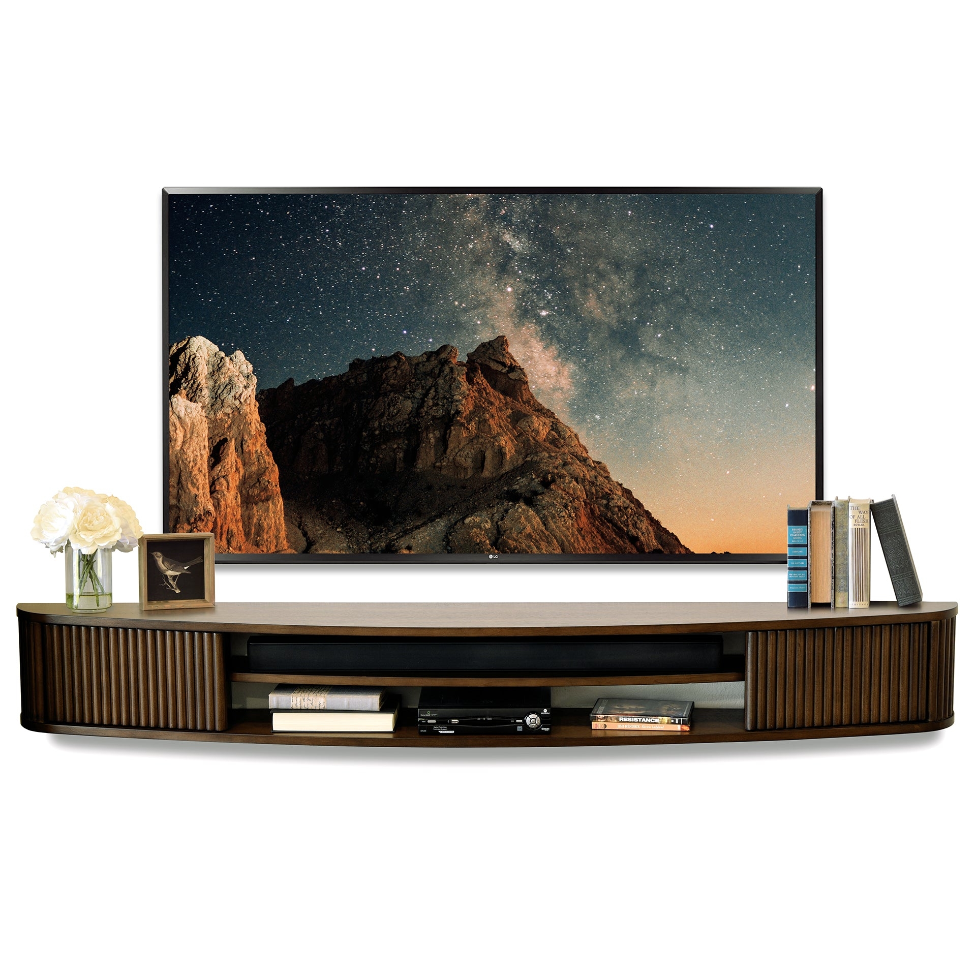 Floating TV Stand Arc Silhouette Entertainment Center
