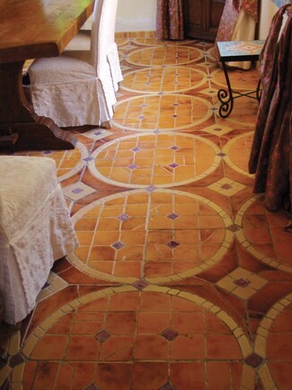Floor Tiles Vitreaux Handmade Ceramic Medallion Design