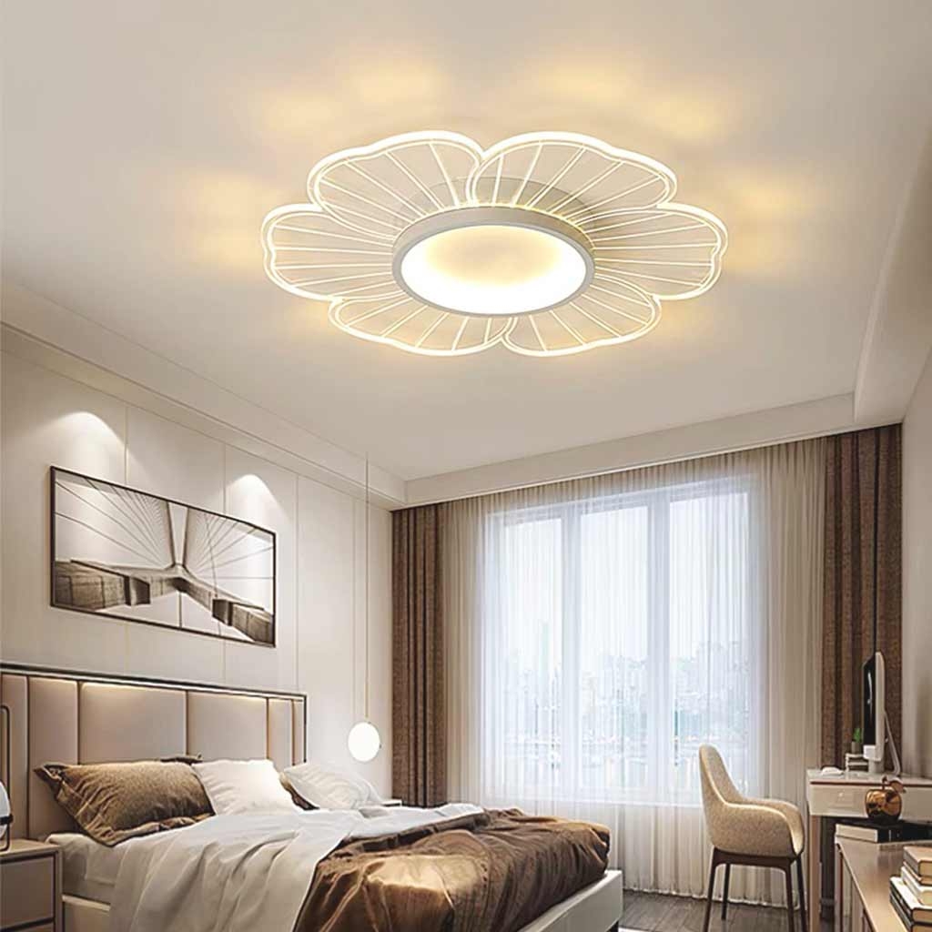 Flush Mount Ceiling Light LED Integrated Flower Shape Acrylic