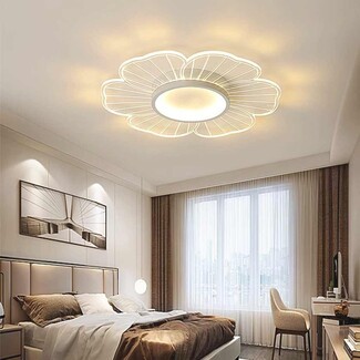 Flush Mount Ceiling Light LED Integrated Flower Shape Acrylic