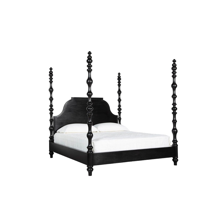 Four Poster Bed Bobbin Turned Mahogany Spindle Frame