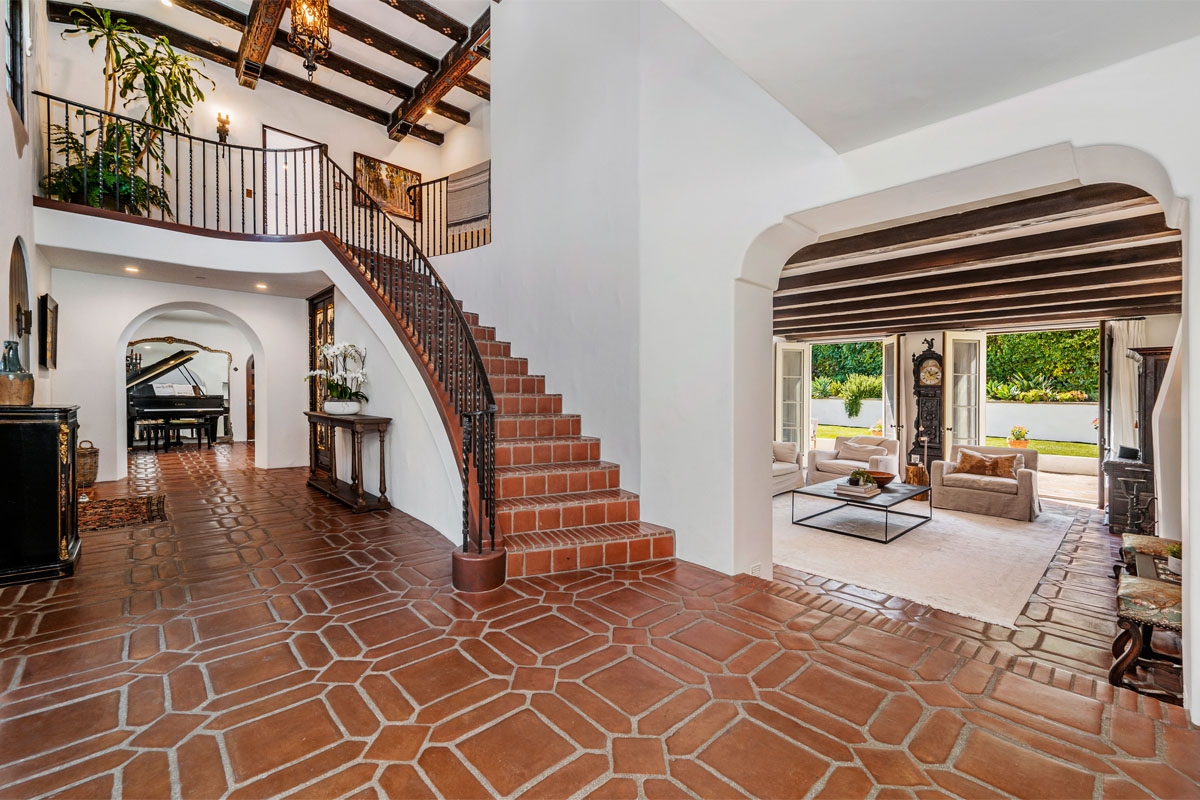 Foyer Design featuring Terracotta Geometric Flooring Ideas