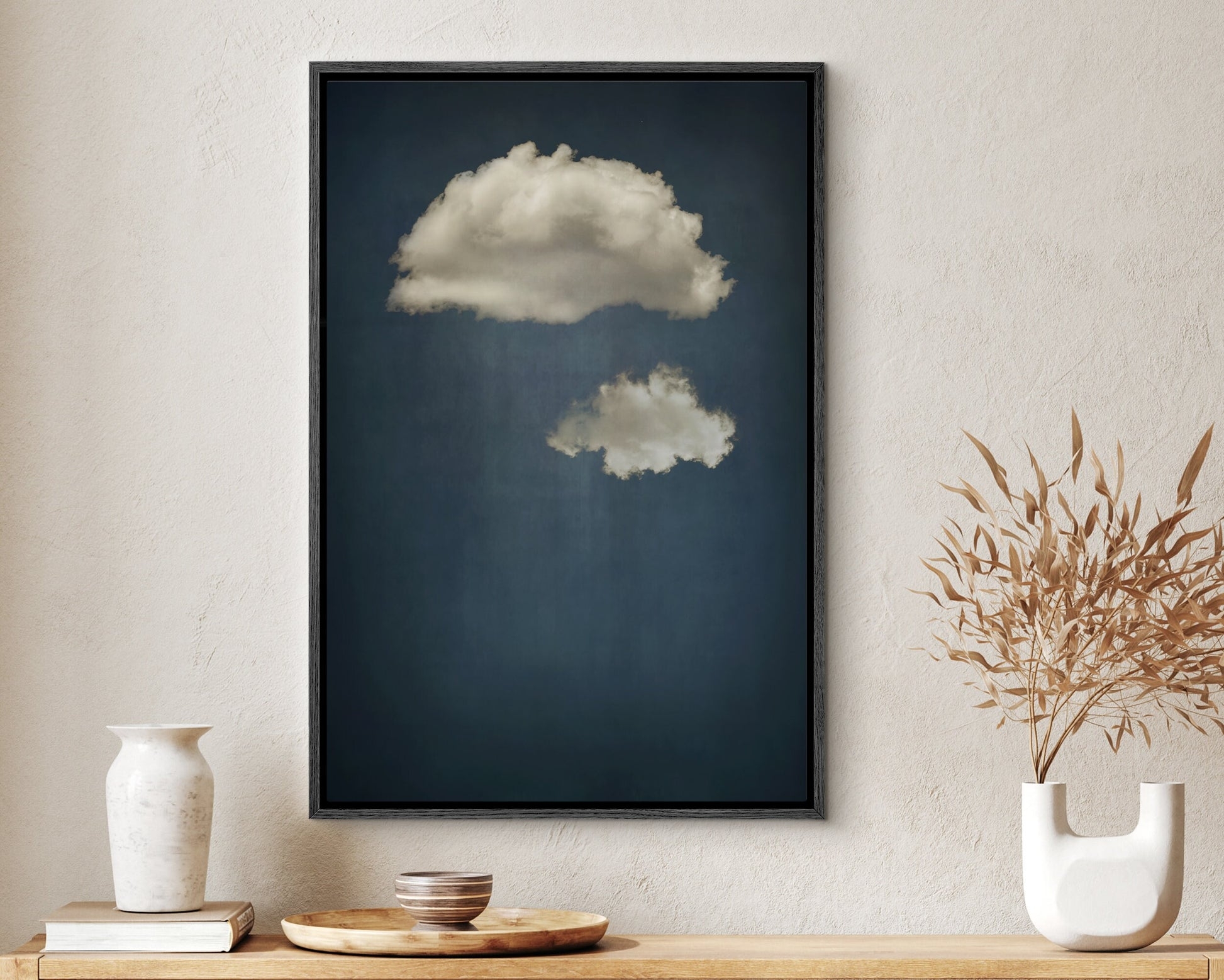 Framed Art Midnight Blue Backdrop Vintage Sky Art Print