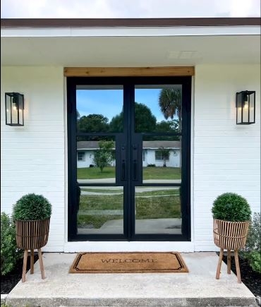 French Steel Doors Slim Dark Mullions Slim Frame Steel Doors
