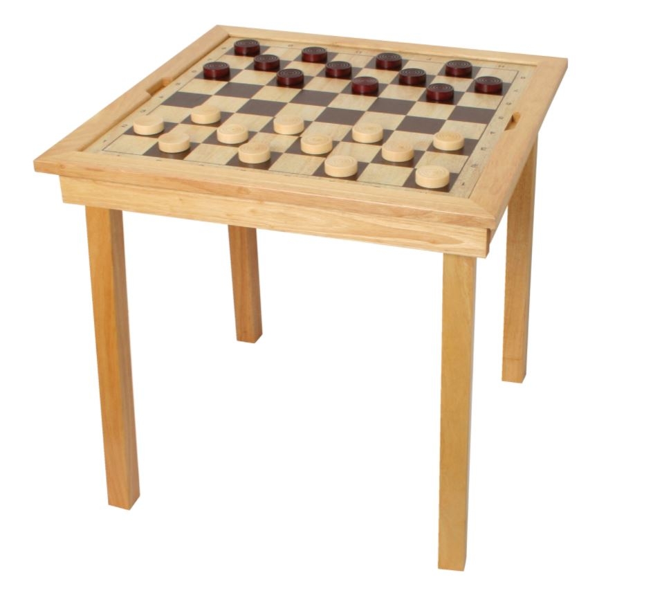 Game Table Inset Checkerboard, Traditional Library Activity Table