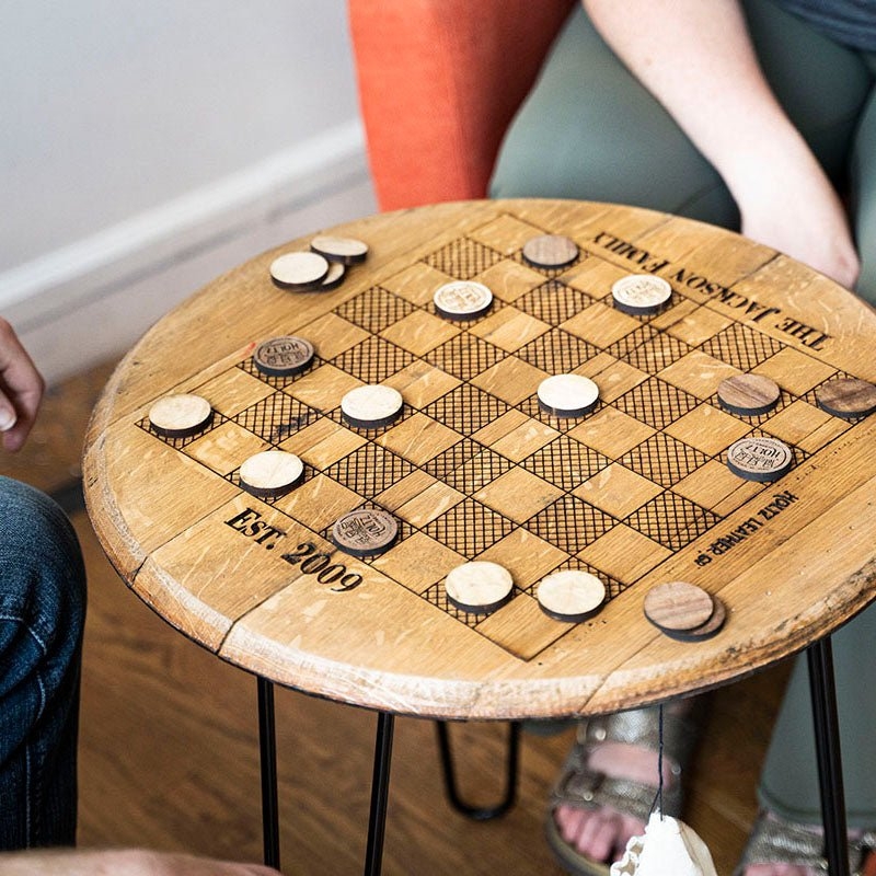 Game Table Personalized Wood, Custom Family Heirloom Side Table