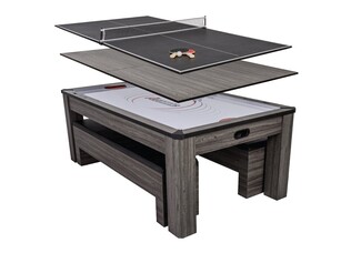 Game Table with 3-in-1 Functionality and Storage Benches