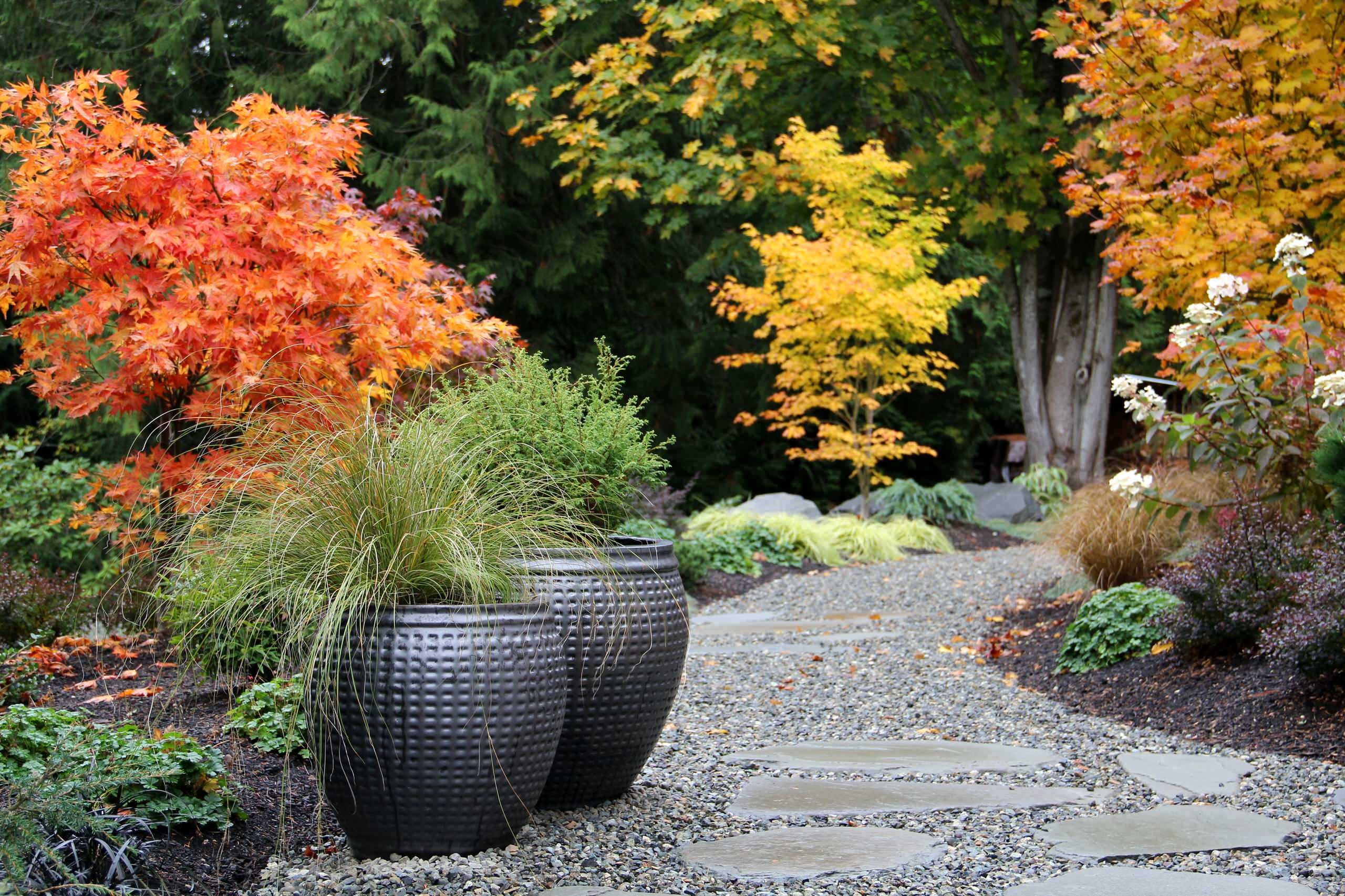Garden Planter Dimpled Surface Oversized Charcoal Pots
