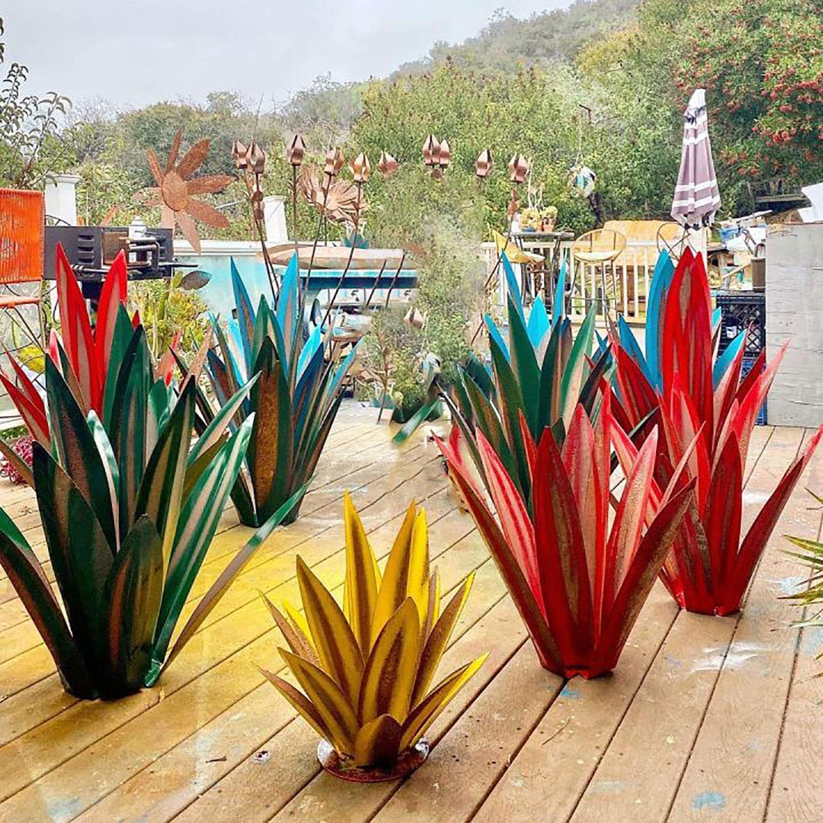 Metal Agave Plants