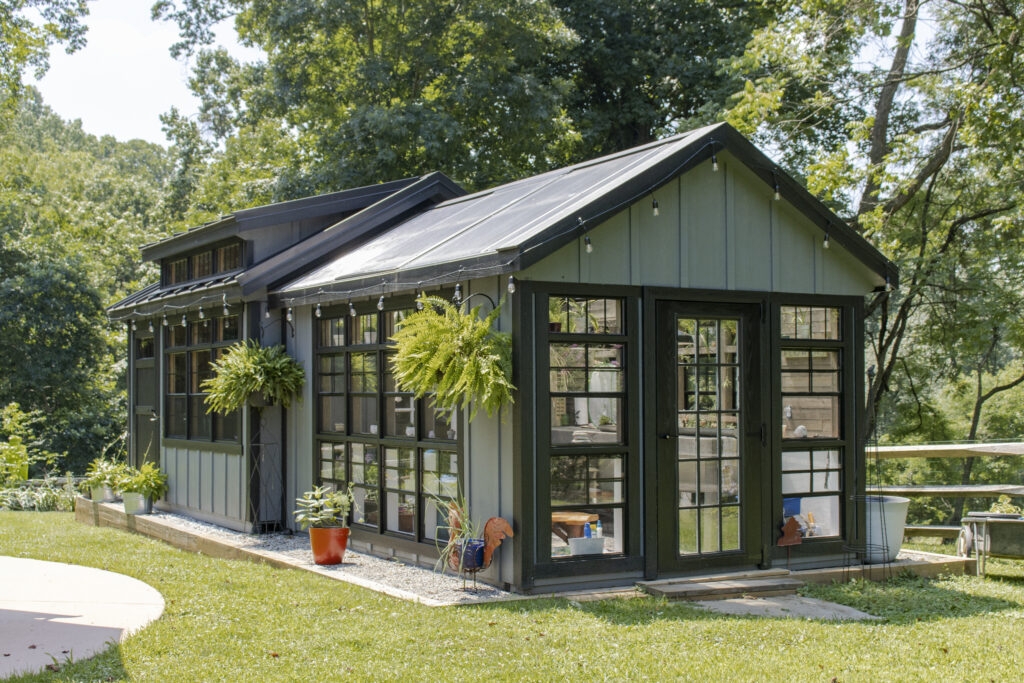 Combined Greenhouse Shed