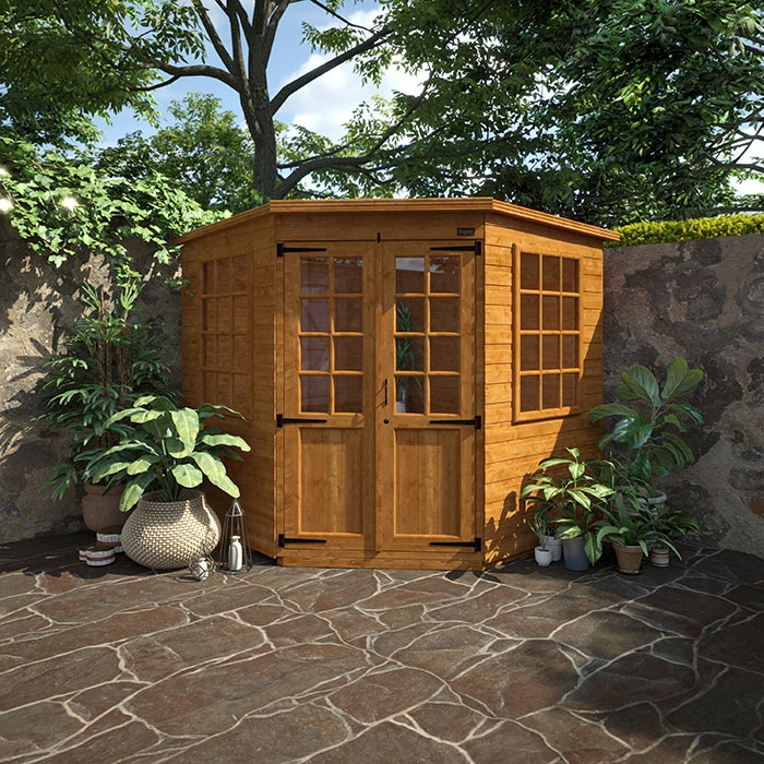Garden Summerhouse with corner fit and multipane glass