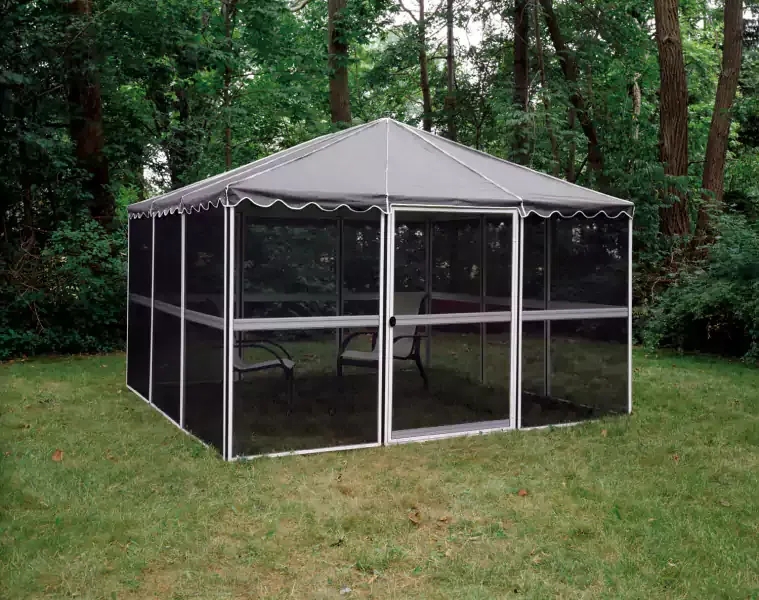 Gazebo Charcoal Gray Scalloped Trim Square Gazebo Design