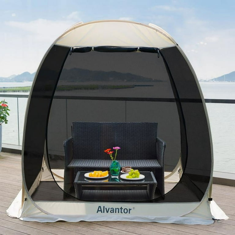 Gazebo Tent Warm Beige Pop Up Design Instant Balcony Shelter