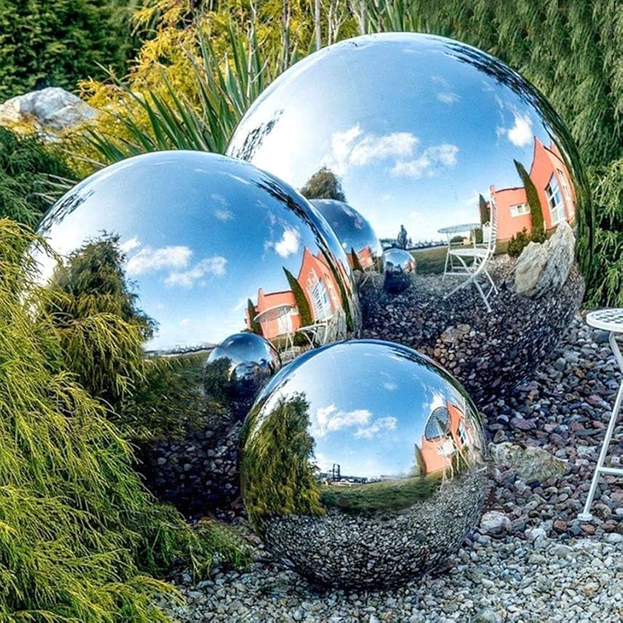 Gazing Balls: Mirror Polished Reflective Garden Spheres