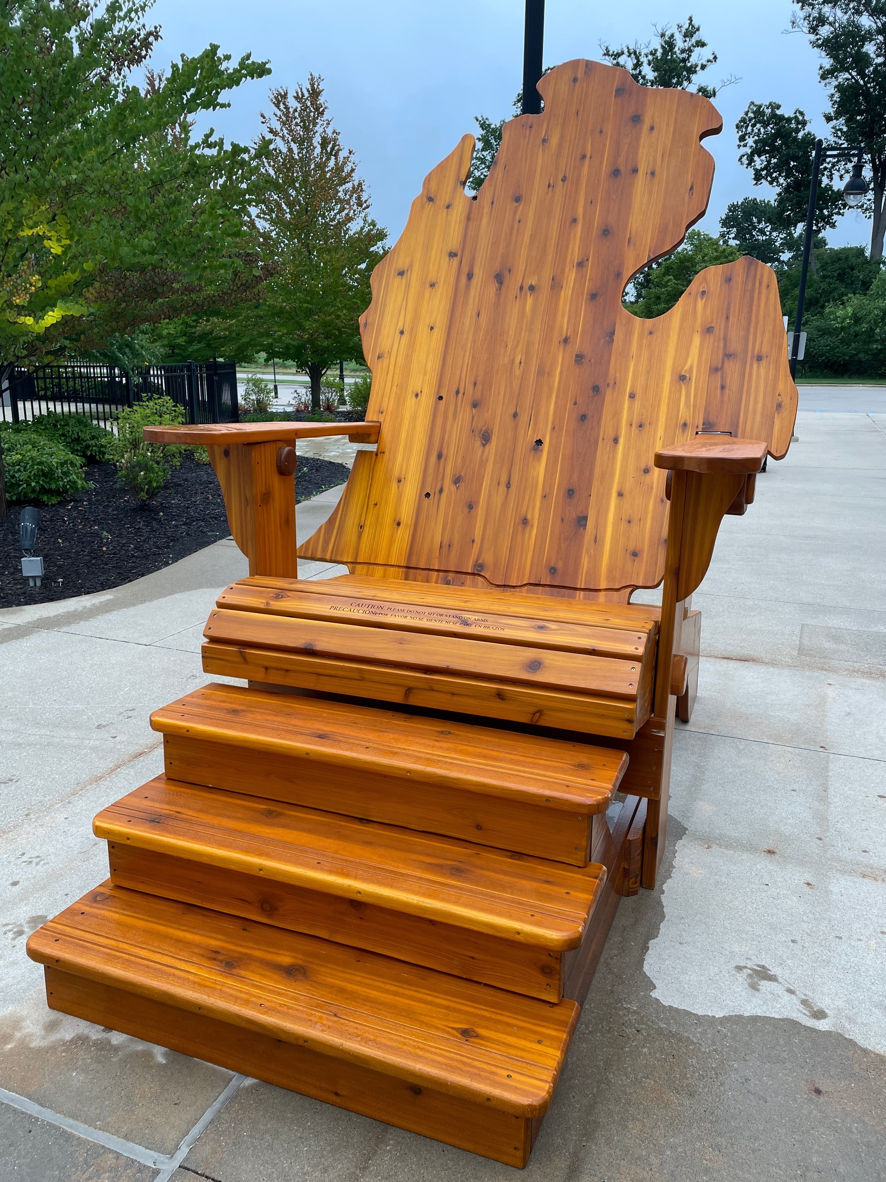 Giant Adirondack Chair Michigan State Shaped Back Seat